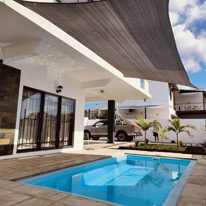 Brand-New 3-Bedroom House with Pool & Open Terrace for Rent in Trou aux Biches 1