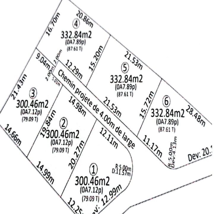 Residential Land for Sale – Rue Pépinière, Beau Plateau Road, Goodlands SITE PLAN